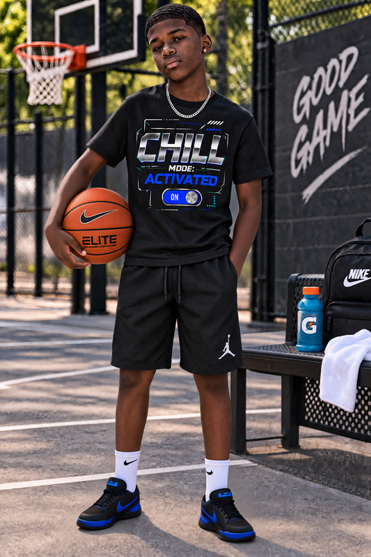 Chill Mode: Activated Boys Graphic T-Shirt