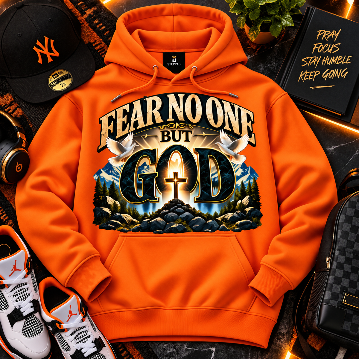 Fear No One But God Christian Graphic Hoodie – Faith-Based Inspirational Streetwear