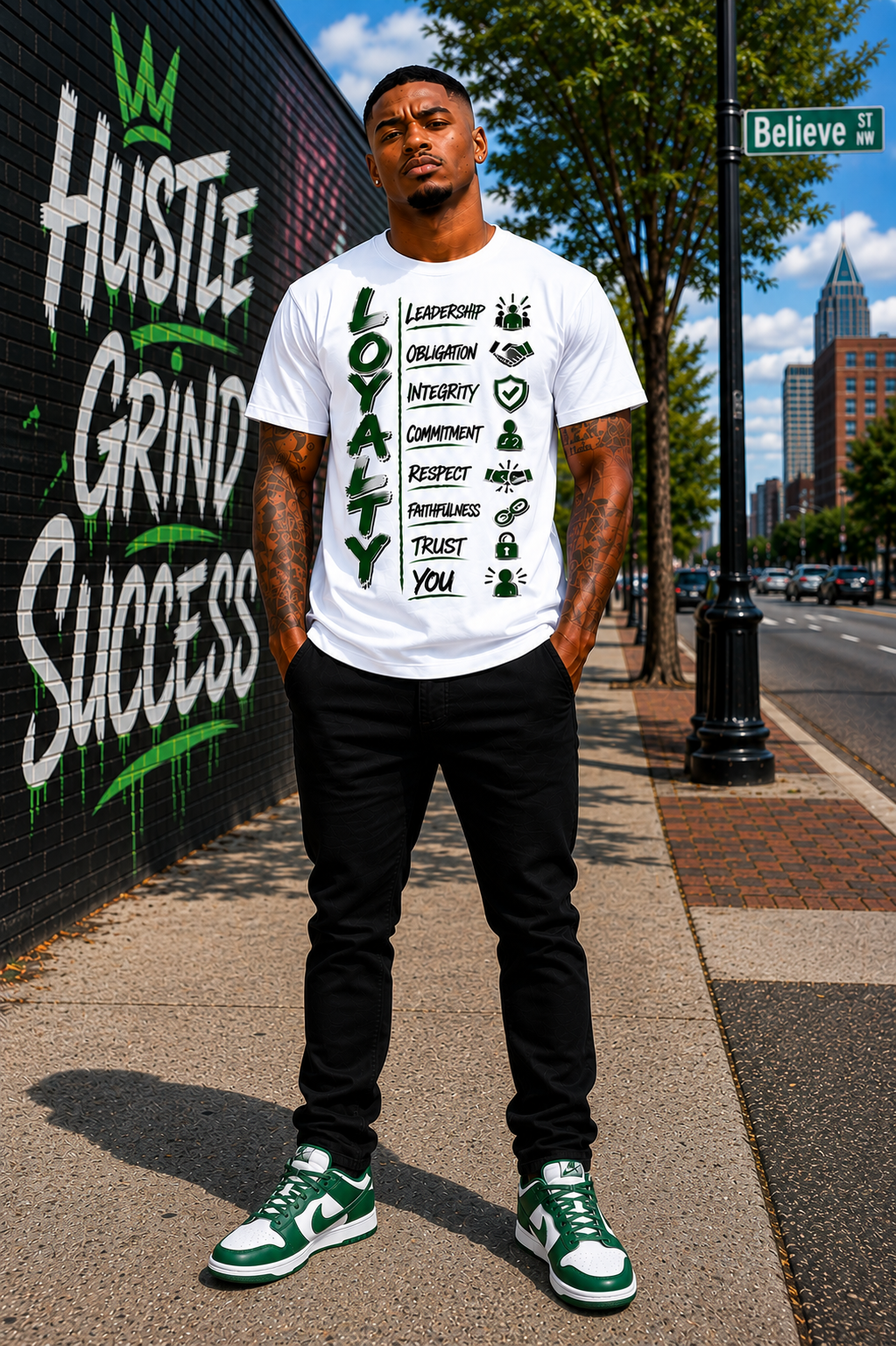 Loyalty – Honor, Trust and Respect Streetwear Graphic T-Shirt