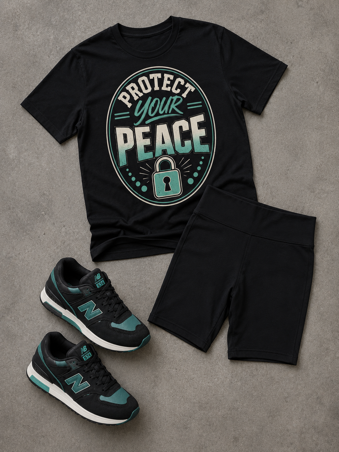 Protect Your Peace Graphic T-Shirt – Motivational Lock & Positive Mindset Tee