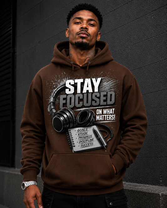 Stay Focused On What Matters Graphic Hoodie – Motivational Streetwear Hoodie