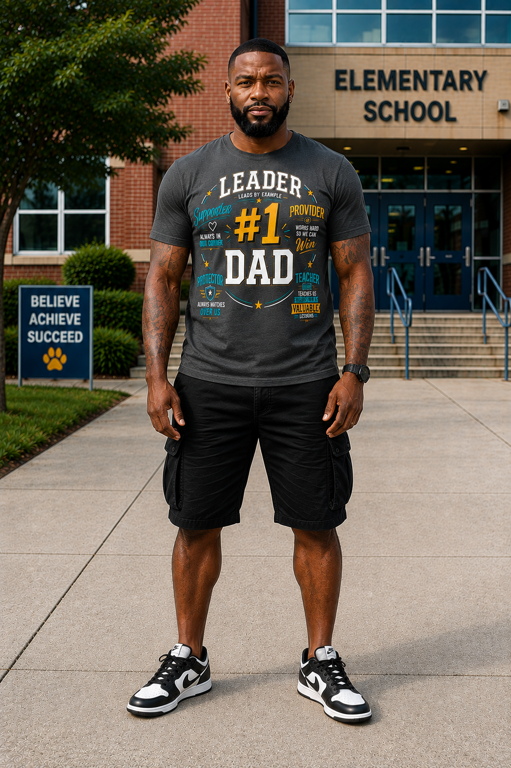 #1 Dad Leader Graphic T-Shirt – Father's Day Gift for Proud Dads