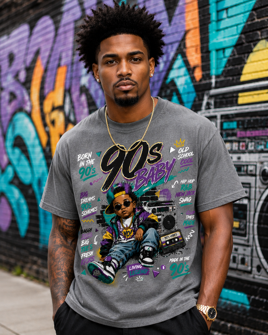 90's Baby Graphic T-Shirt | Retro Hip Hop Vintage Tee | Old School Streetwear Shirt for Men & Women