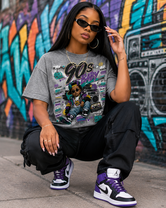90's Baby Graphic T-Shirt | Retro Hip Hop Vintage Tee | Old School Streetwear Shirt for Men & Women