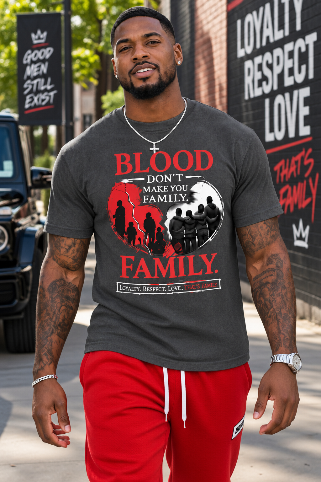 Blood Don't Make You Family T-Shirt – Loyalty Over Bloodline Graphic Tee