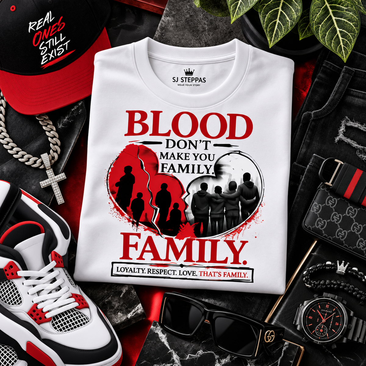 Blood Don't Make You Family T-Shirt – Loyalty Over Bloodline Graphic Tee