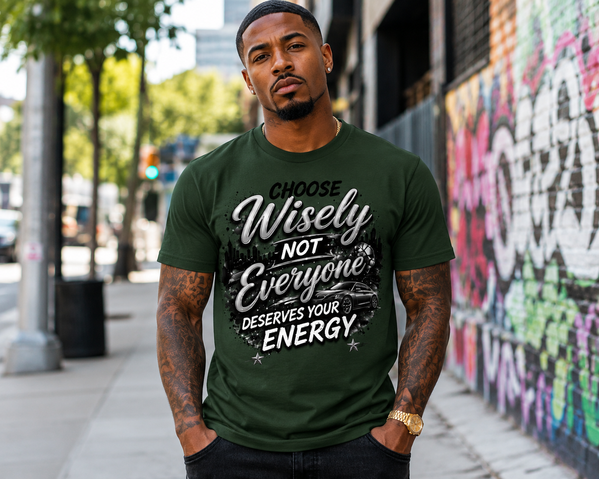 Choose Wisely Graphic T-Shirt – Not Everyone Deserves Your Energy Motivational Tee