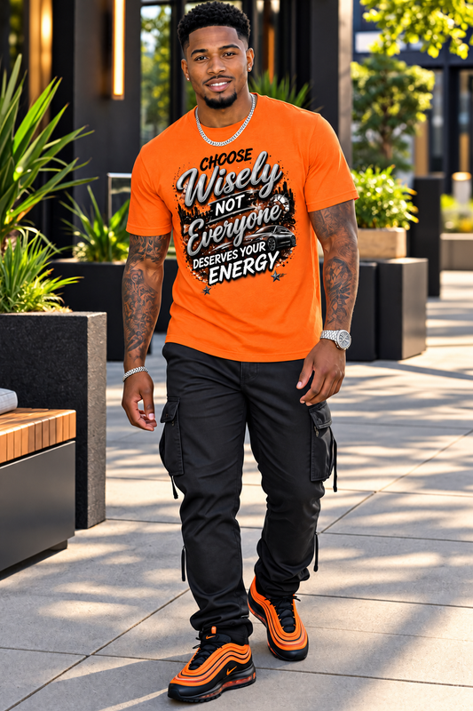 Choose Wisely Graphic T-Shirt – Not Everyone Deserves Your Energy Motivational Tee