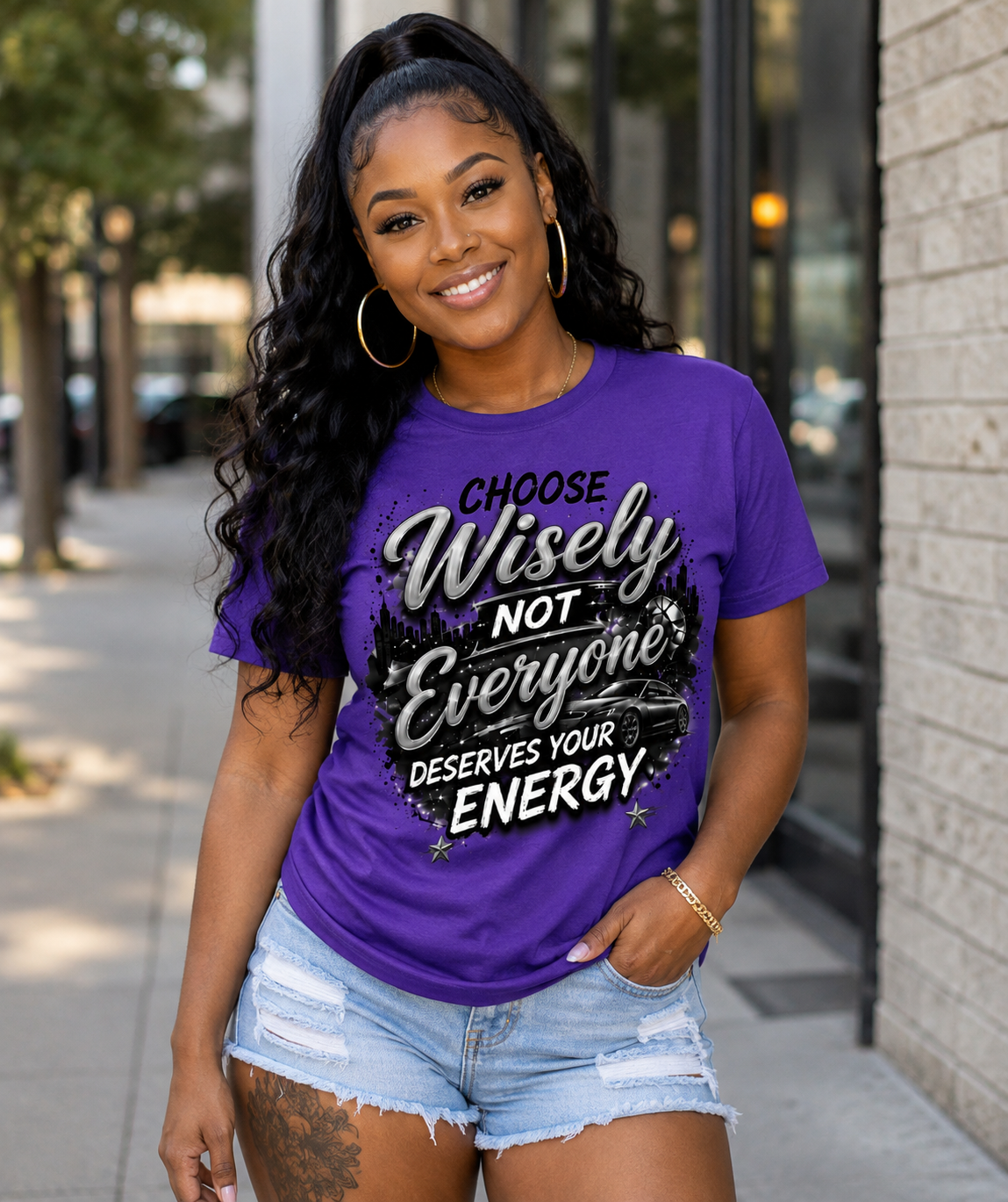 Choose Wisely Graphic T-Shirt – Not Everyone Deserves Your Energy Motivational Tee