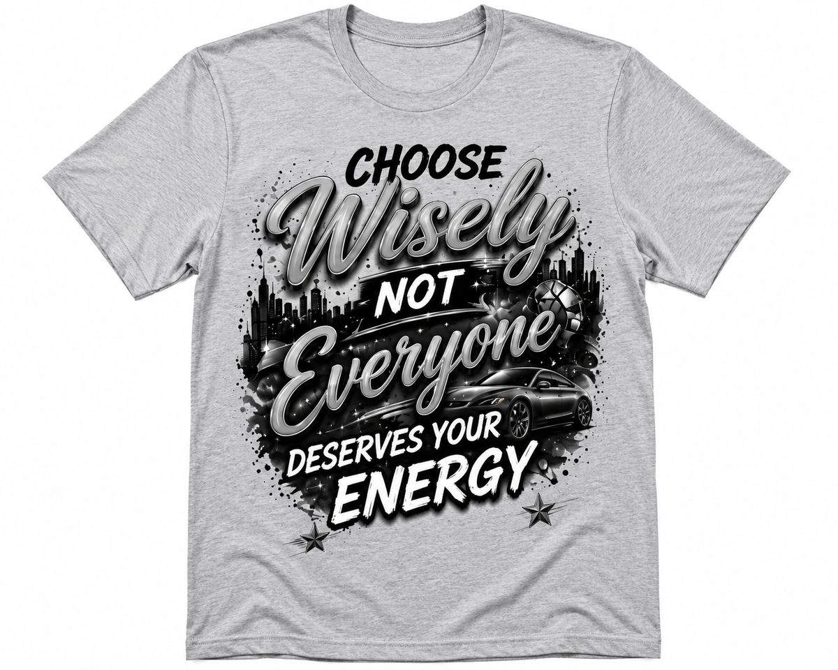 Choose Wisely Graphic T-Shirt – Not Everyone Deserves Your Energy Motivational Tee