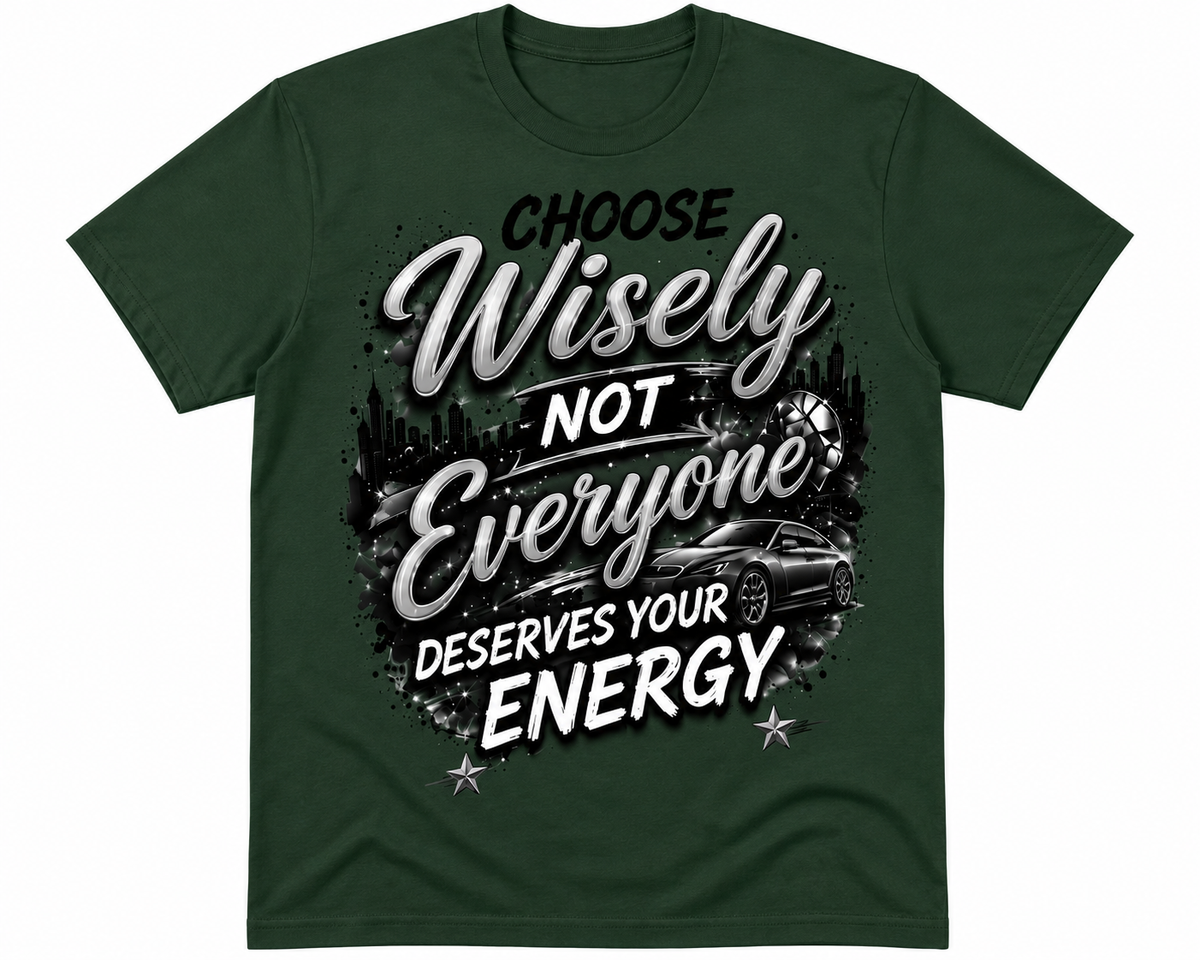 Choose Wisely Graphic T-Shirt – Not Everyone Deserves Your Energy Motivational Tee