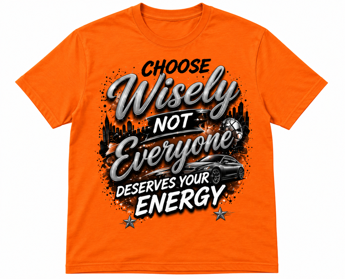 Choose Wisely Graphic T-Shirt – Not Everyone Deserves Your Energy Motivational Tee
