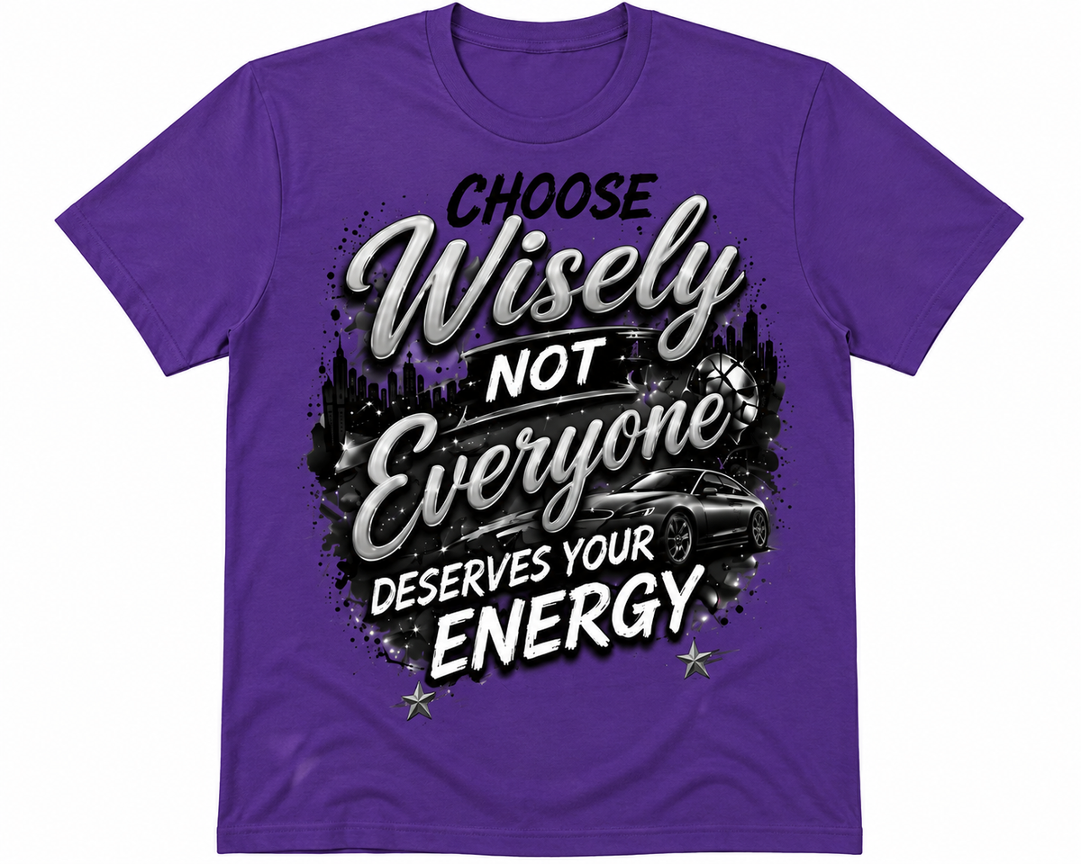 Choose Wisely Graphic T-Shirt – Not Everyone Deserves Your Energy Motivational Tee