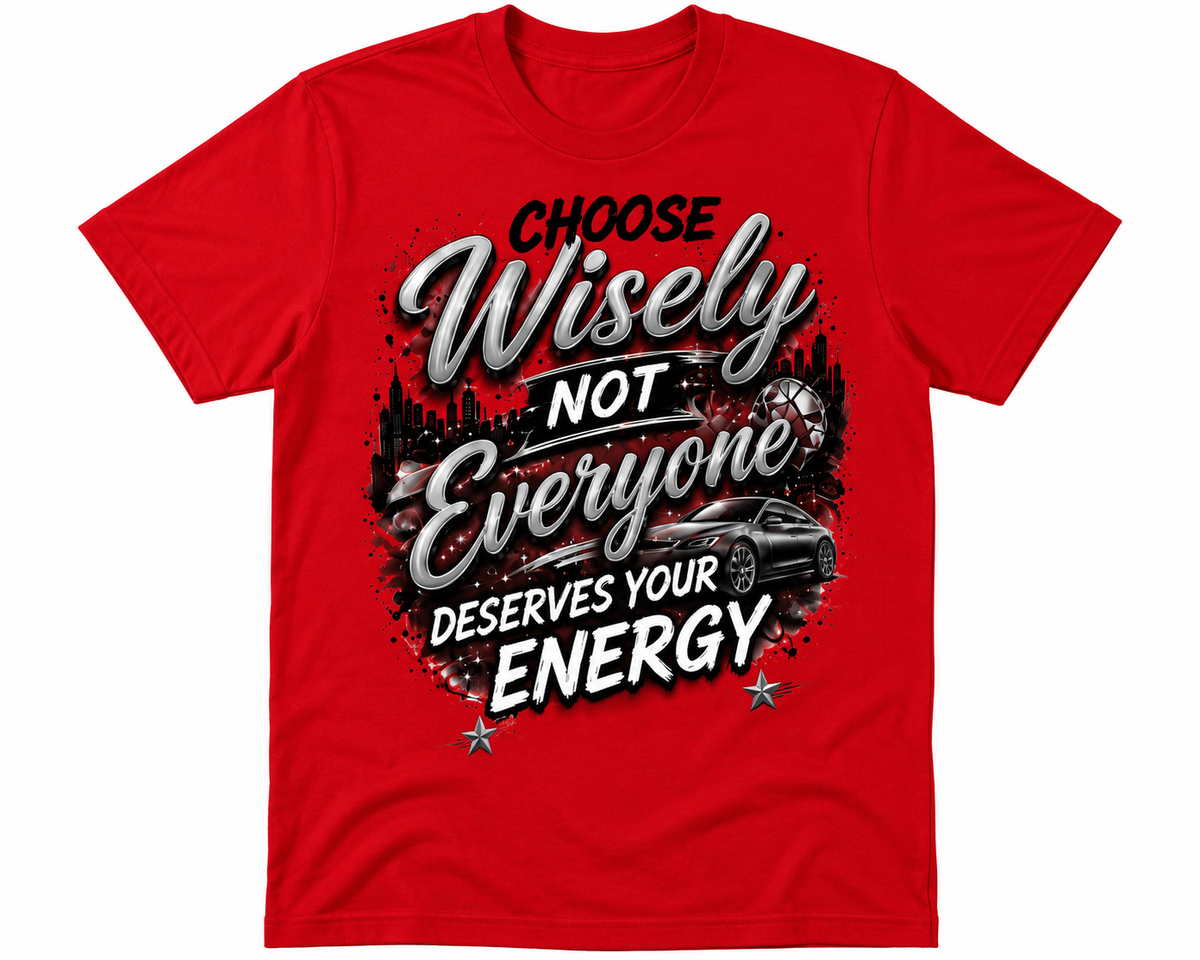 Choose Wisely Graphic T-Shirt – Not Everyone Deserves Your Energy Motivational Tee