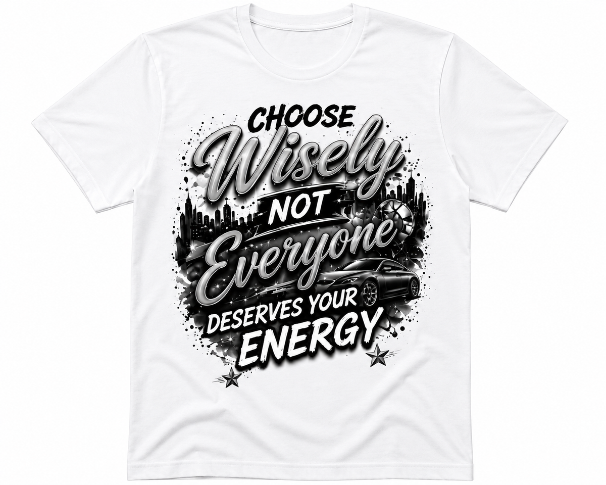 Choose Wisely Graphic T-Shirt – Not Everyone Deserves Your Energy Motivational Tee