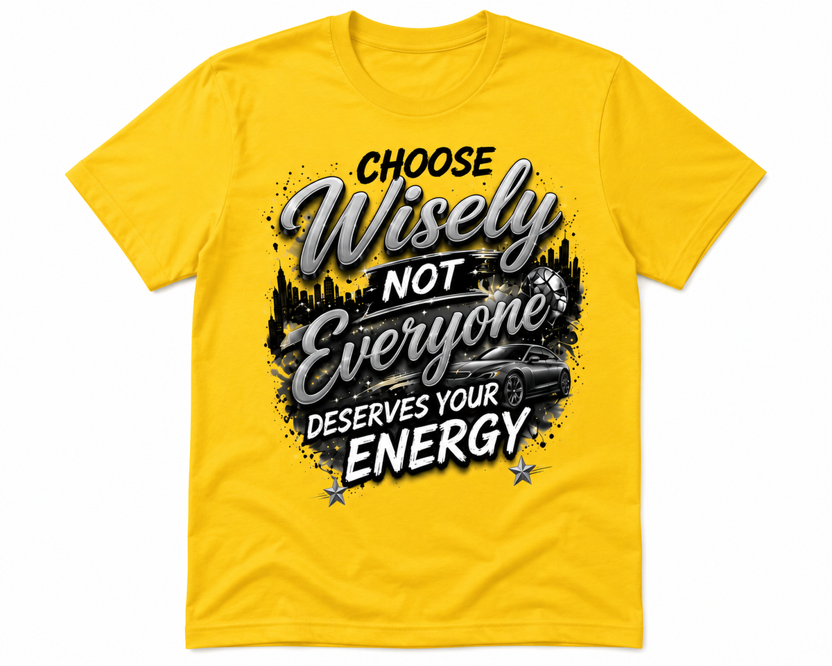 Choose Wisely Graphic T-Shirt – Not Everyone Deserves Your Energy Motivational Tee