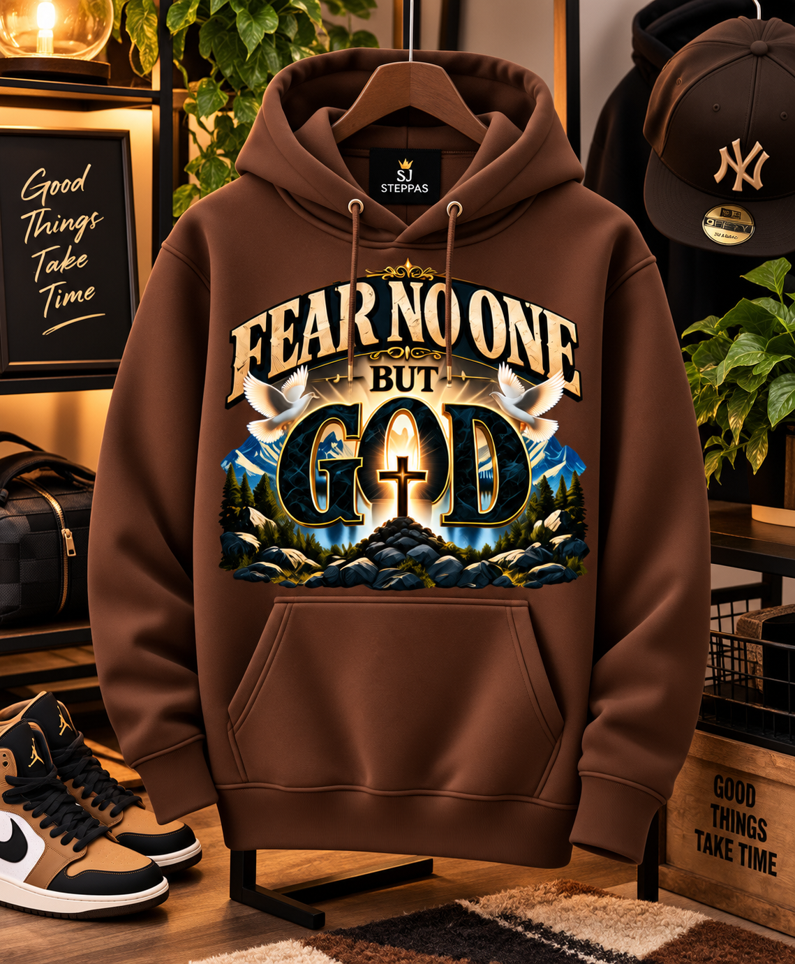 Fear No One But God Christian Graphic Hoodie – Faith-Based Inspirational Streetwear