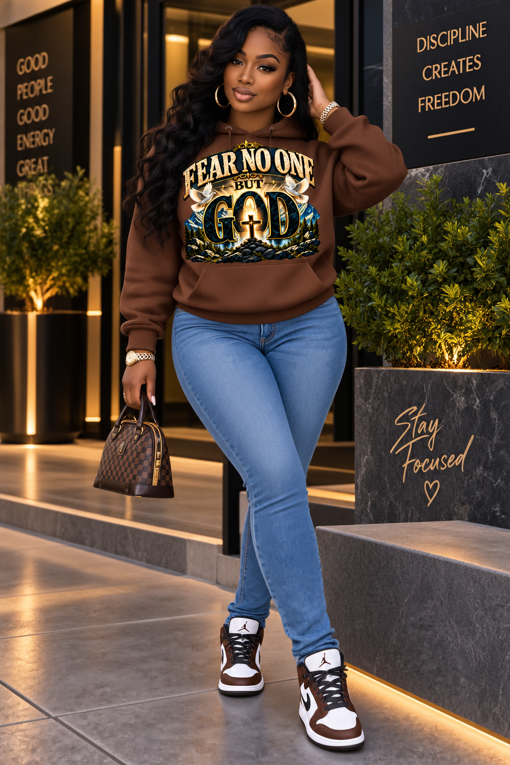 Fear No One But God Christian Graphic Hoodie – Faith-Based Inspirational Streetwear
