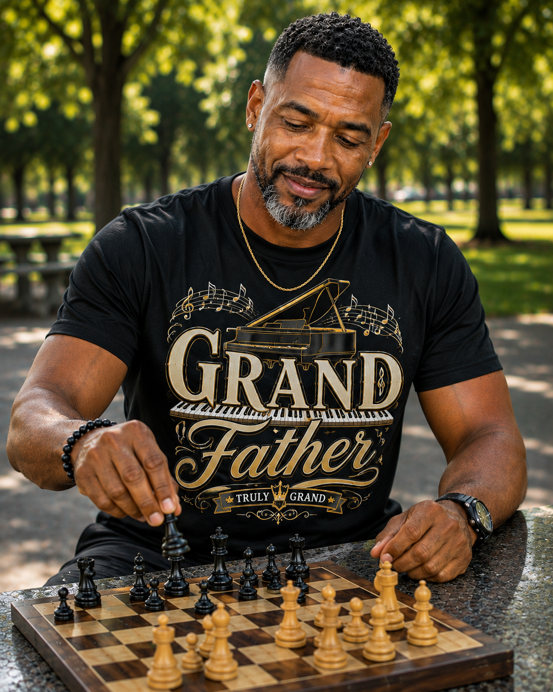 The Grand Father – Truly Grand Piano Legacy Graphic T-Shirt