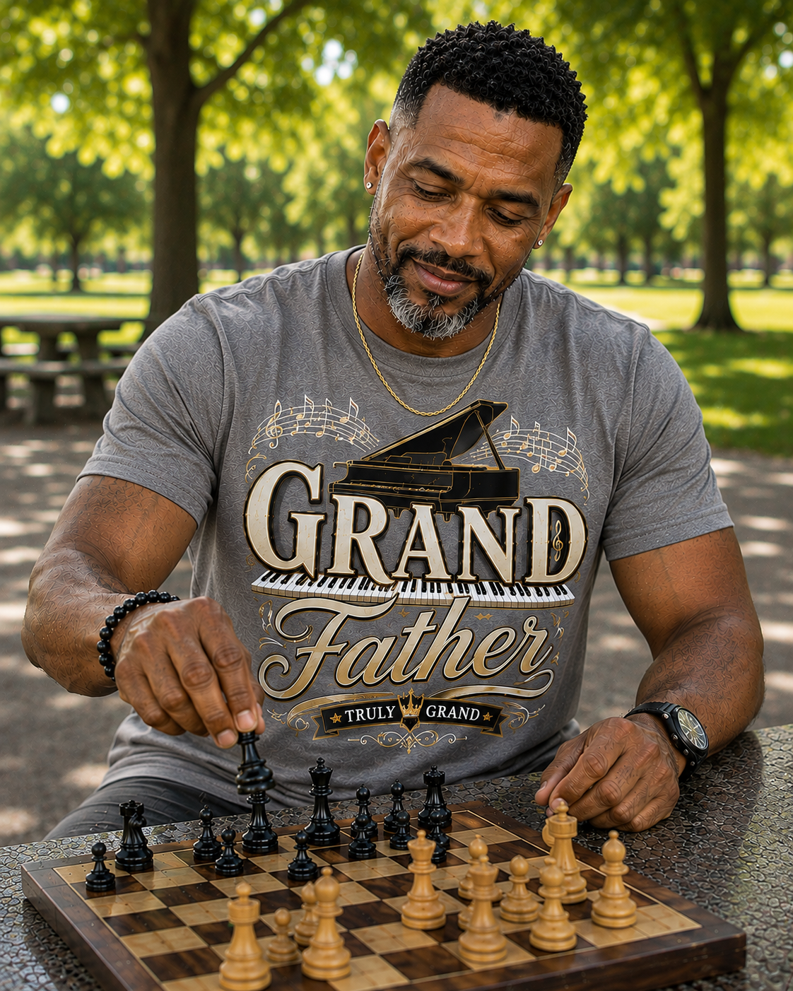 The Grand Father – Truly Grand Piano Legacy Graphic T-Shirt
