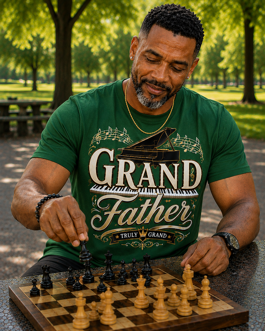 The Grand Father – Truly Grand Piano Legacy Graphic T-Shirt