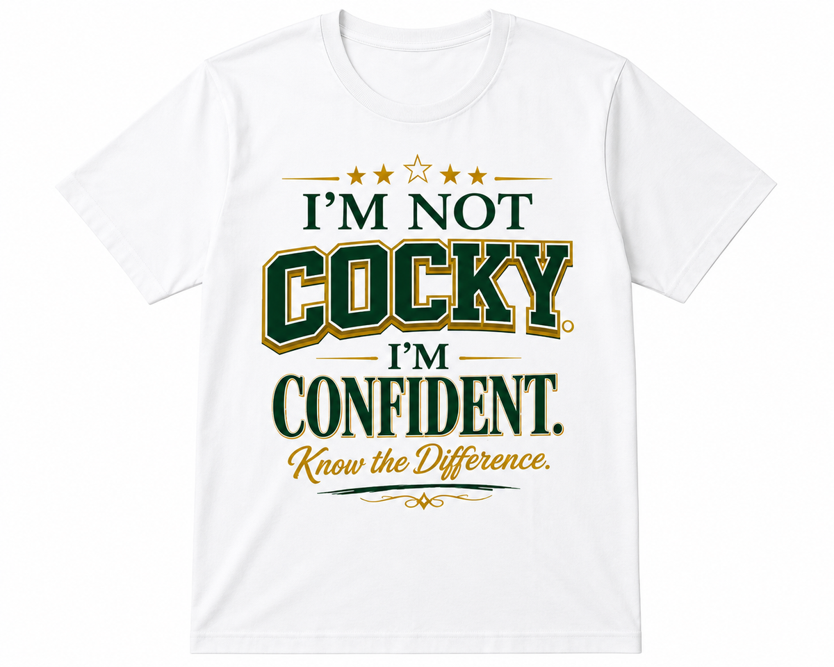 I’m Not Cocky. I’m Confident. Know the Difference Graphic T-Shirt – Motivational Streetwear Tee
