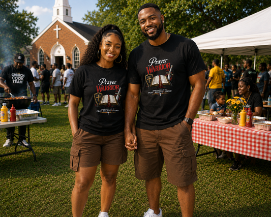 Prayer Warrior Christian T-Shirt – Faith-Based Graphic Tee with Bible Design