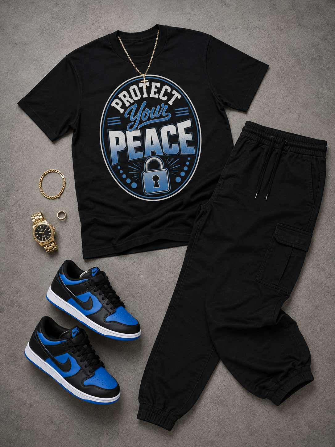 Protect Your Peace Graphic T-Shirt – Motivational Lock & Positive Mindset Tee