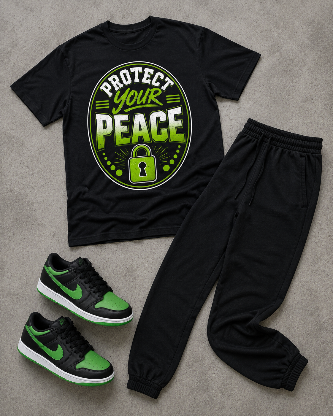 Protect Your Peace Graphic T-Shirt – Motivational Lock & Positive Mindset Tee