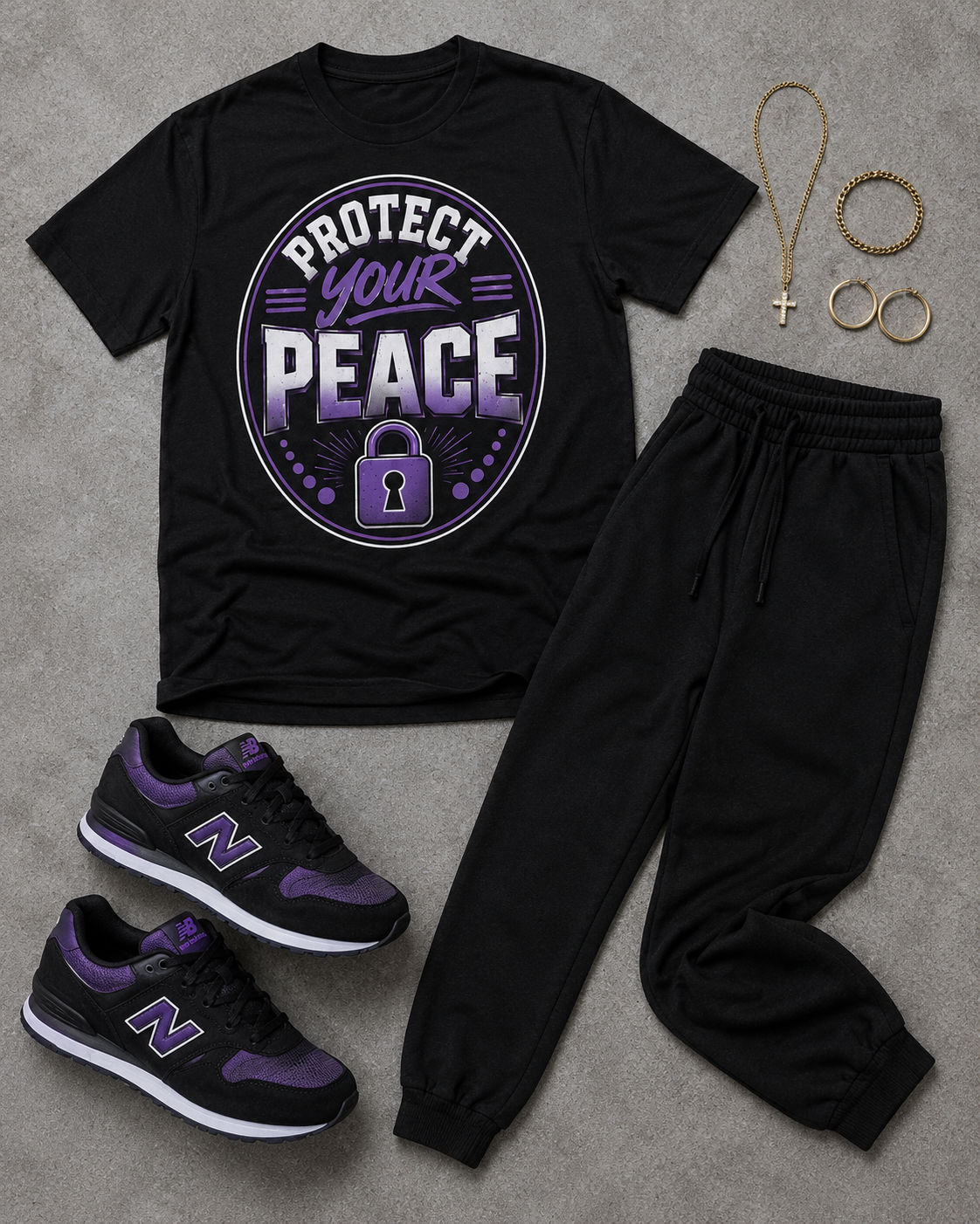 Protect Your Peace Graphic T-Shirt – Motivational Lock & Positive Mindset Tee