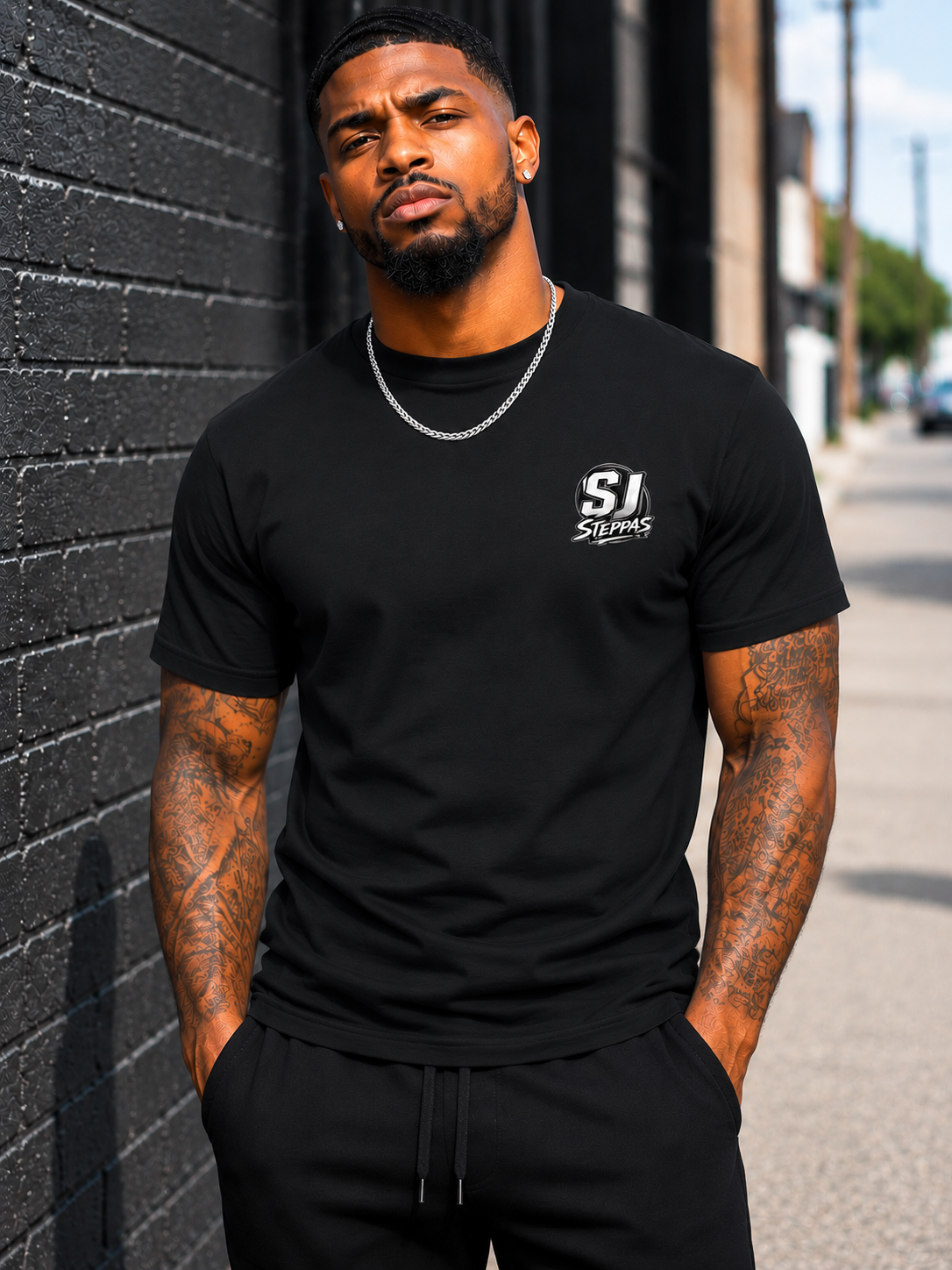 SJ Steppas Left-Chest Logo T-Shirt – Premium Urban Streetwear