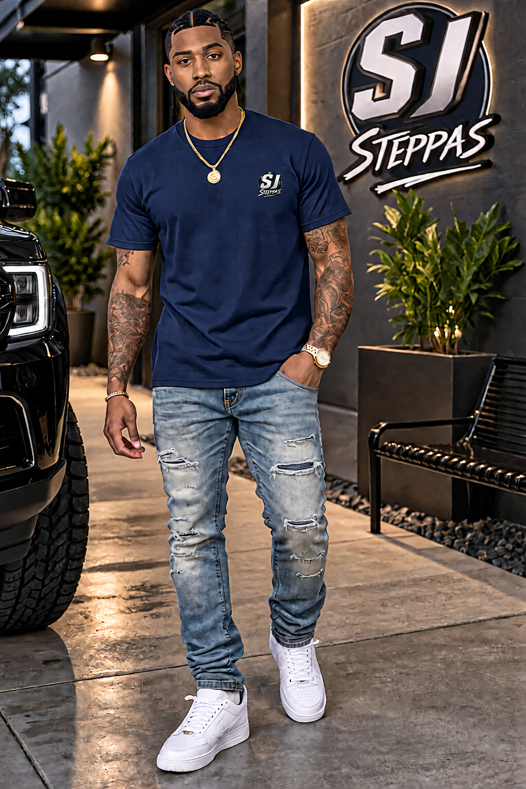 SJ Steppas Left-Chest Logo T-Shirt – Premium Urban Streetwear