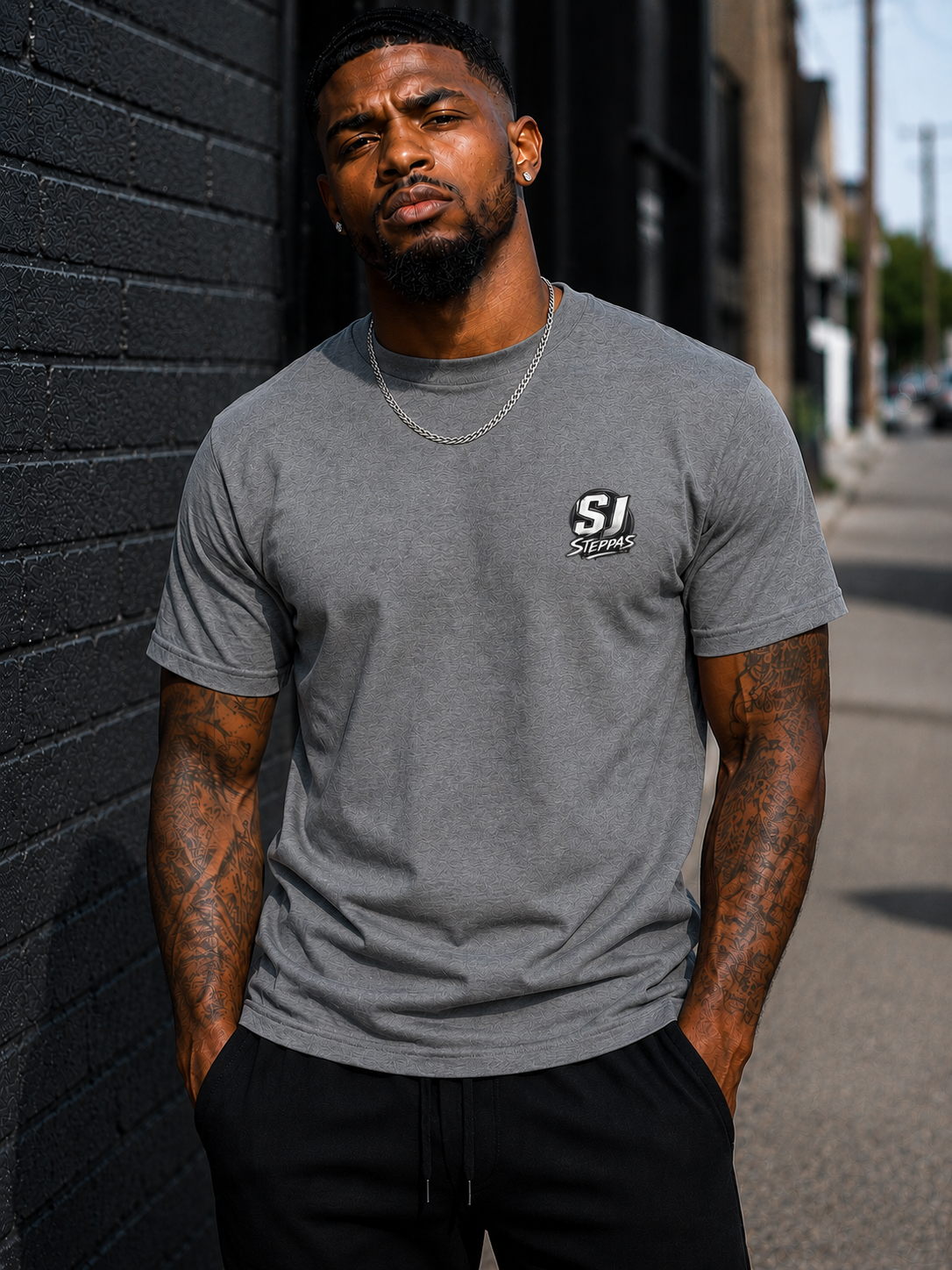 SJ Steppas Left-Chest Logo T-Shirt – Premium Urban Streetwear