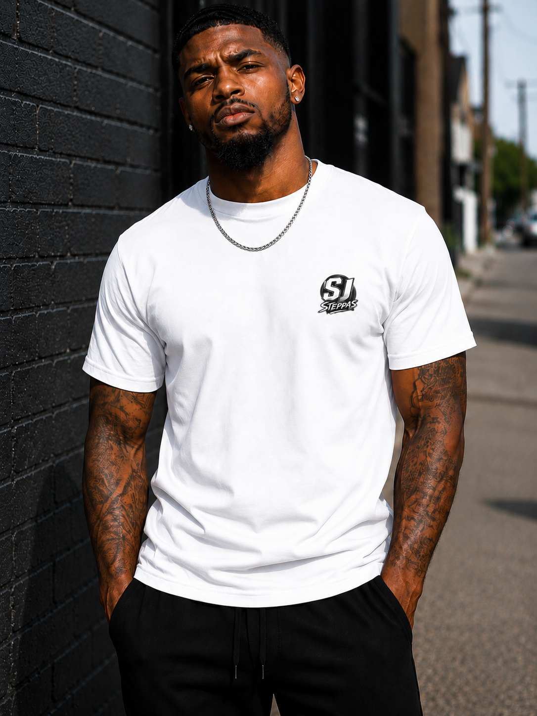 SJ Steppas Left-Chest Logo T-Shirt – Premium Urban Streetwear