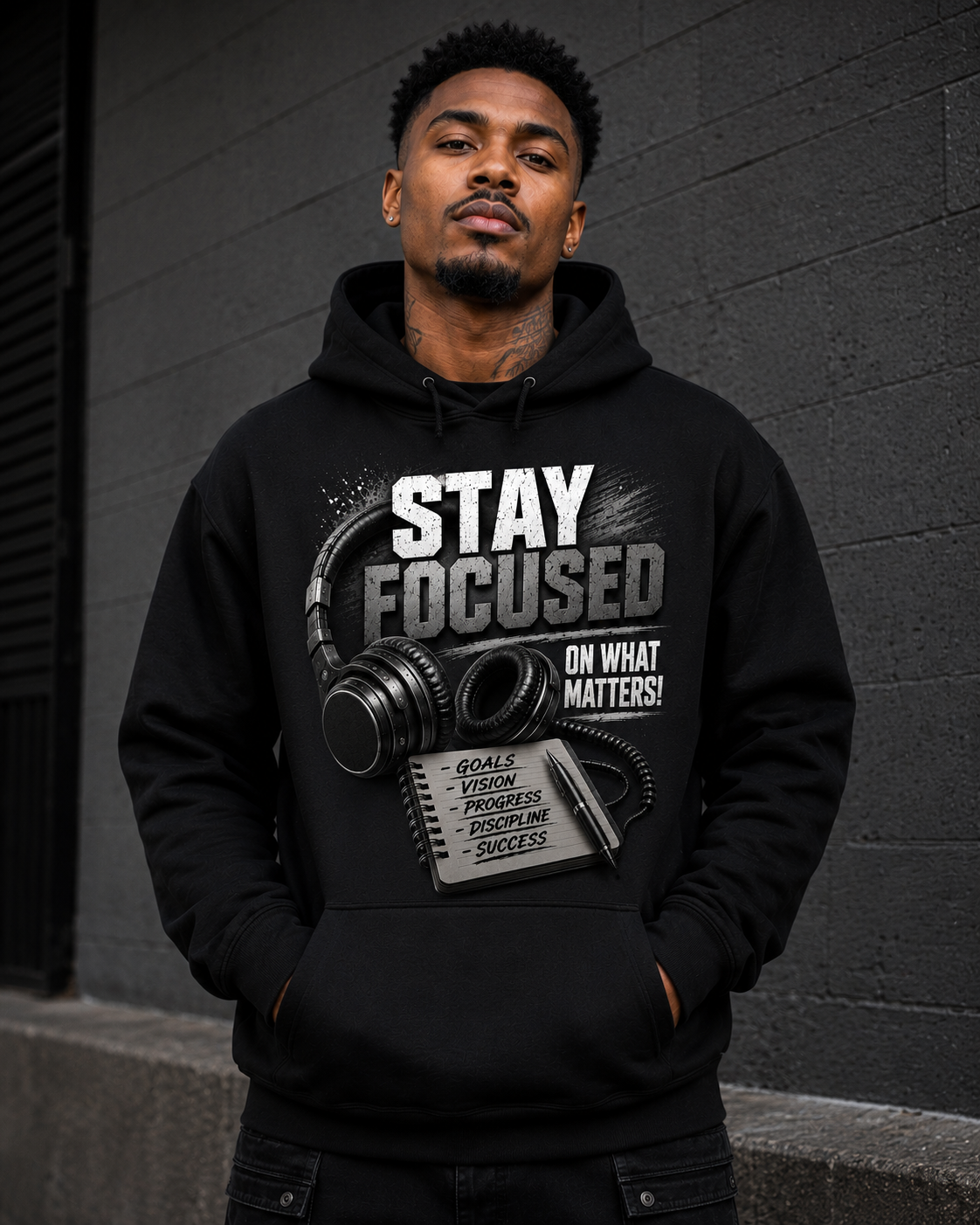 Stay Focused On What Matters Graphic Hoodie – Motivational Streetwear Hoodie