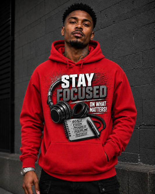 Stay Focused On What Matters Graphic Hoodie – Motivational Streetwear Hoodie