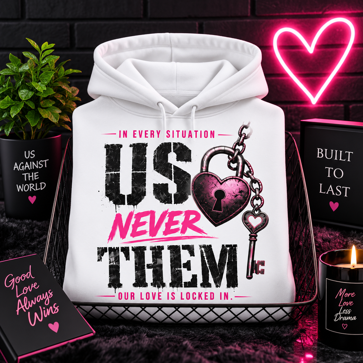 It’s US Never THEM Graphic Hoodie – Our Love Is Locked In Hoodie
